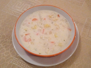 Tárkonyos karfiolleves