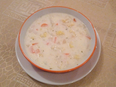 Tárkonyos karfiolleves